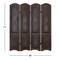 Dark Brown Wood Traditional Room Divider Screen, 71" x 64" x 1"